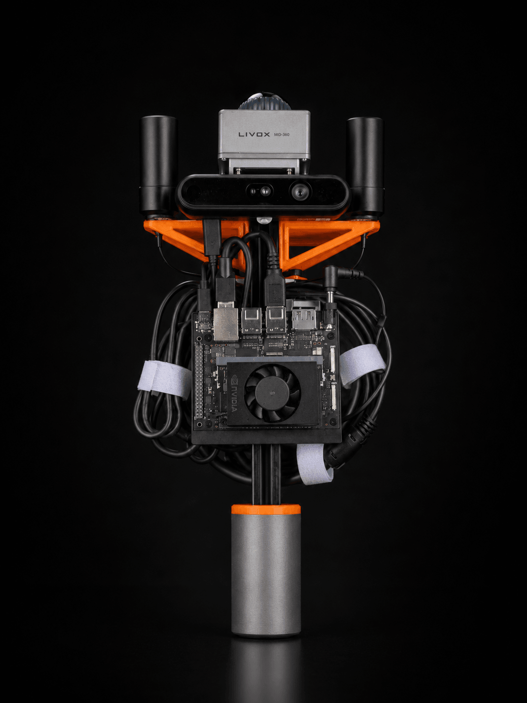 Zipp Scout — front view with Livox LiDAR, depth camera and NVIDIA Jetson compute